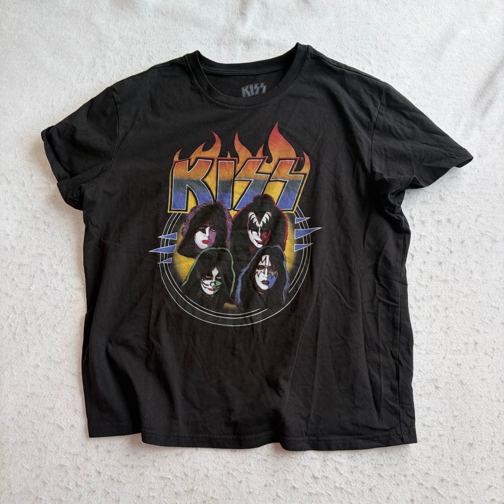 KISS Graphic T-Shirt Mens XL Black Short Sleeve Band Rock 2022